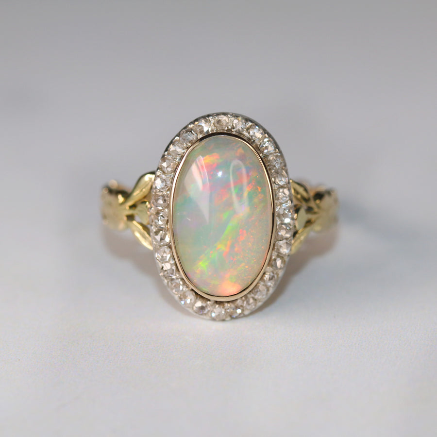 Antique Opal & Diamond Ring