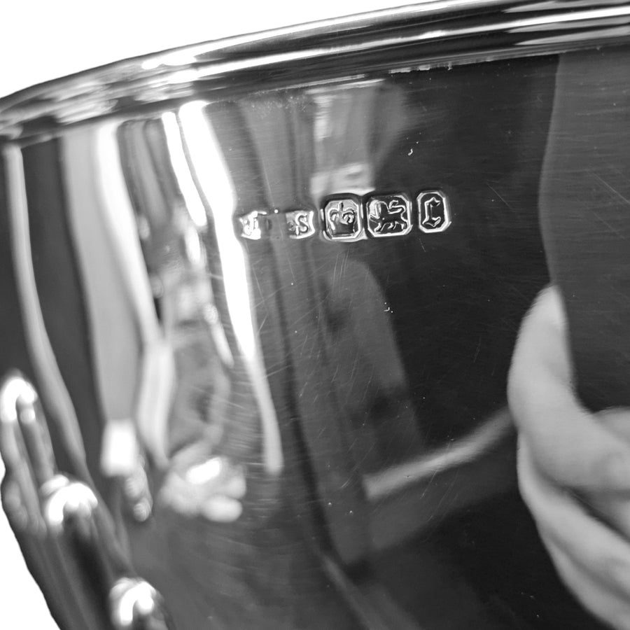 Large Victorian Fluted Round Silver Bowl