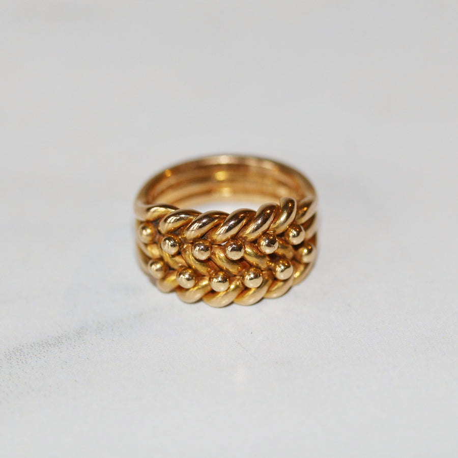 Chester Hallmark 18ct Yellow Gold Keeper Ring