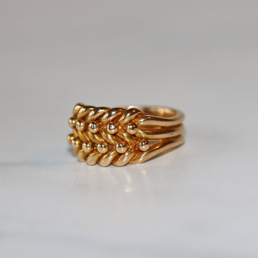 Chester Hallmark 18ct Yellow Gold Keeper Ring