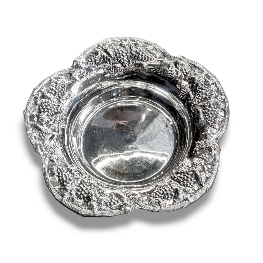 Floral Silver Dish by Lowe & Sons