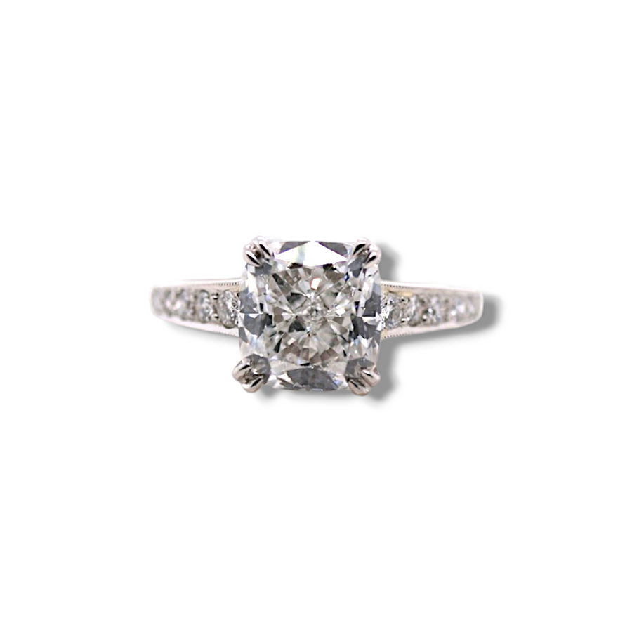 3.51ct Cushion Solitaire Ring