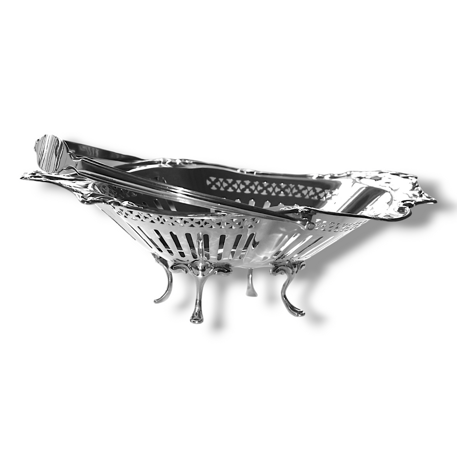 Chester 1908 Silver Pierced Footed Basket