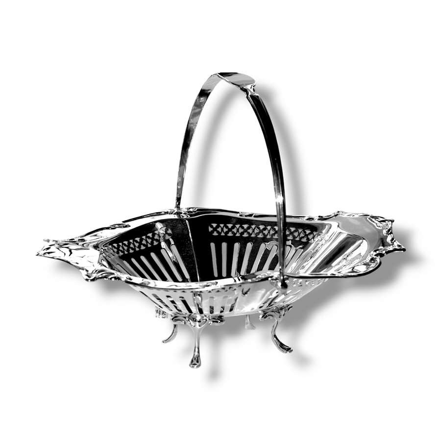 Chester 1908 Silver Pierced Footed Basket