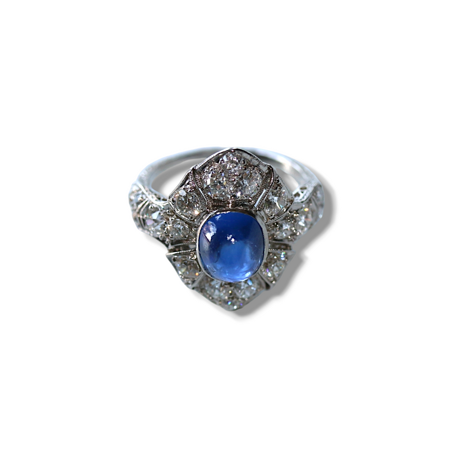 Platinum Sapphire & Diamond Dress Ring