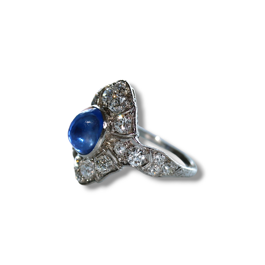 Platinum Sapphire & Diamond Dress Ring