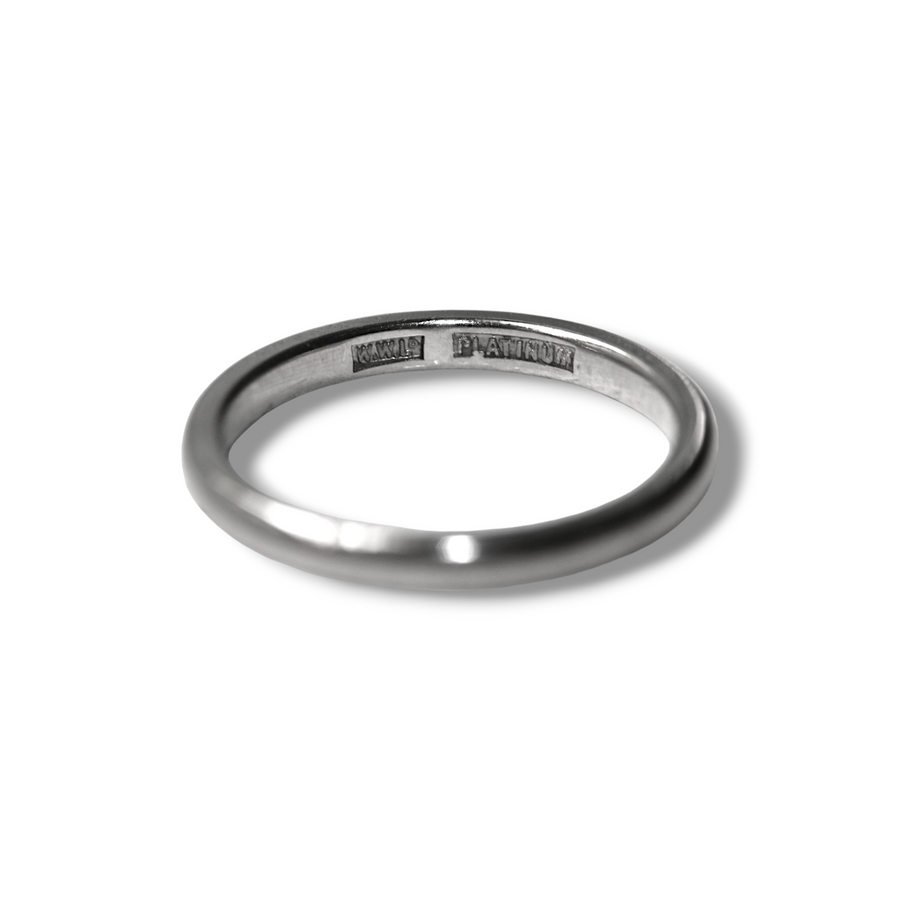 Vintage Platinum Wedding Band