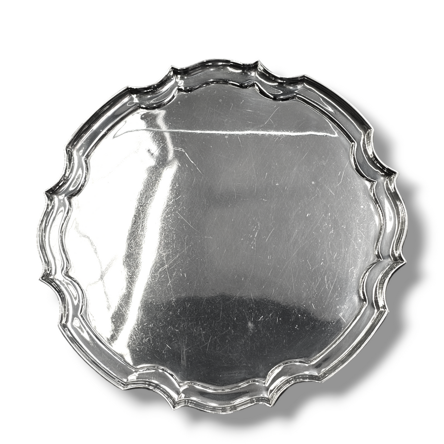 1930s Chippendale Silver Salver