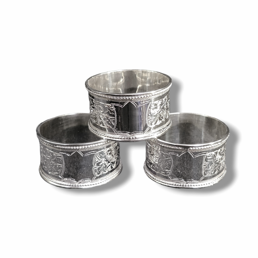 Boxed Set of 6 Silver Napkin Rings