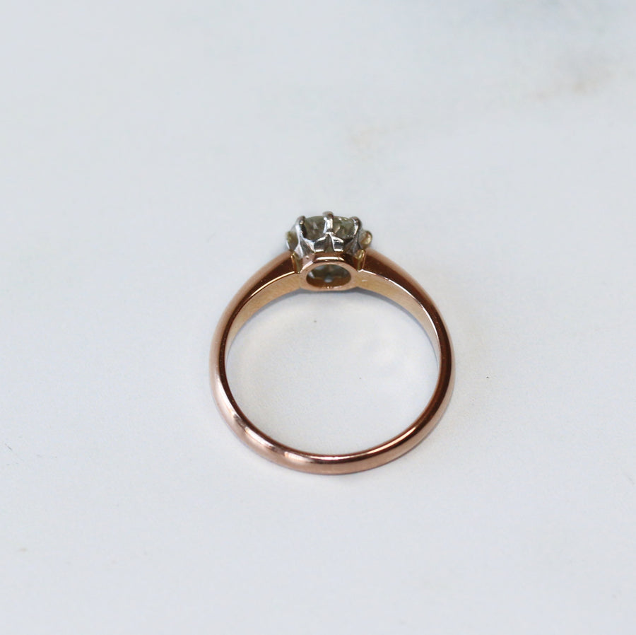 0.83ct Old European Rose Gold Solitaire