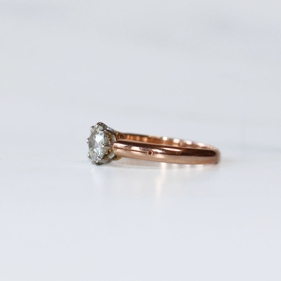 0.83ct Old European Rose Gold Solitaire