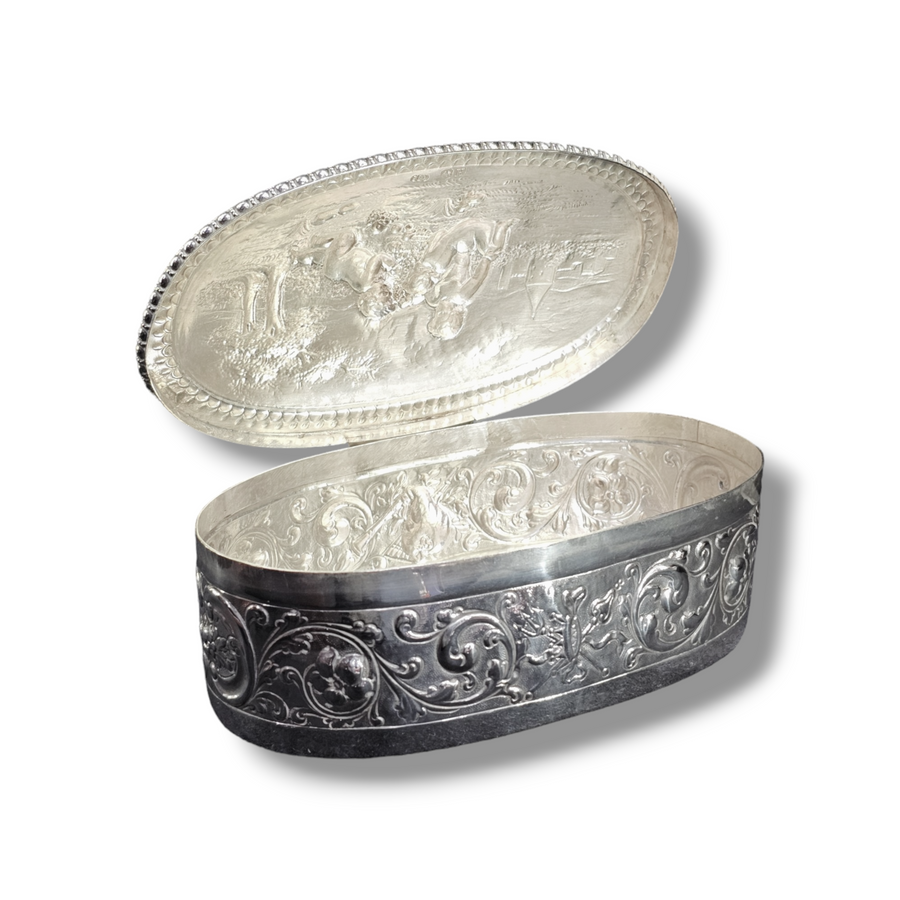 Decorative Silver Trinket Box