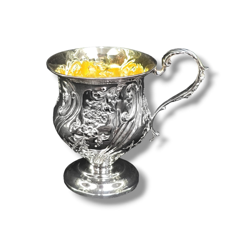 Ornate Silver Embossed Cup