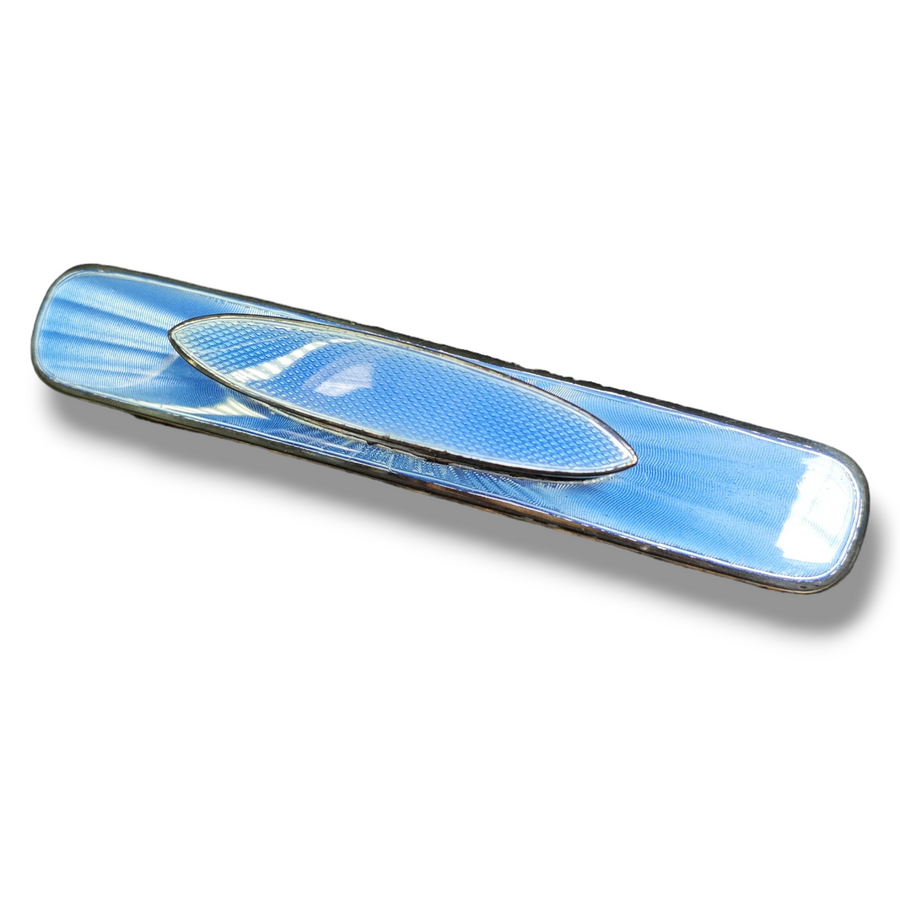 Art Deco Blue Enamel Nail Buff