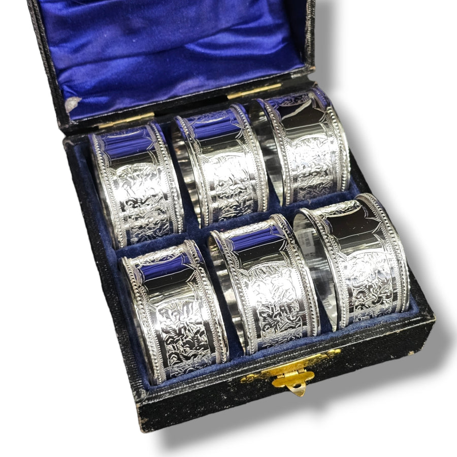 Boxed Set of 6 Silver Napkin Rings