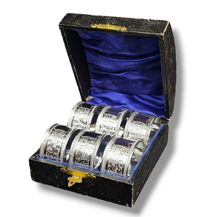 Boxed Set of 6 Silver Napkin Rings