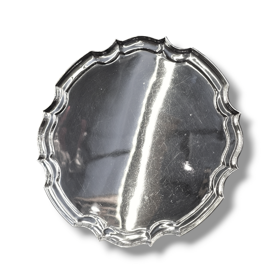 1930s Chippendale Silver Salver