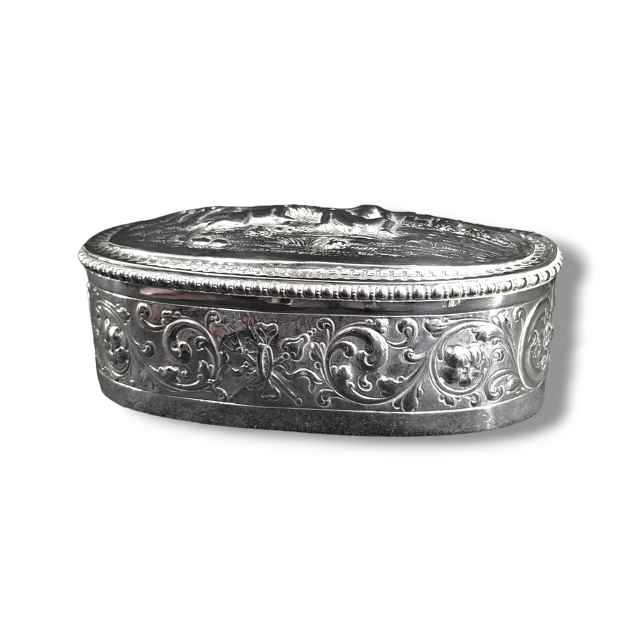 Decorative Silver Trinket Box