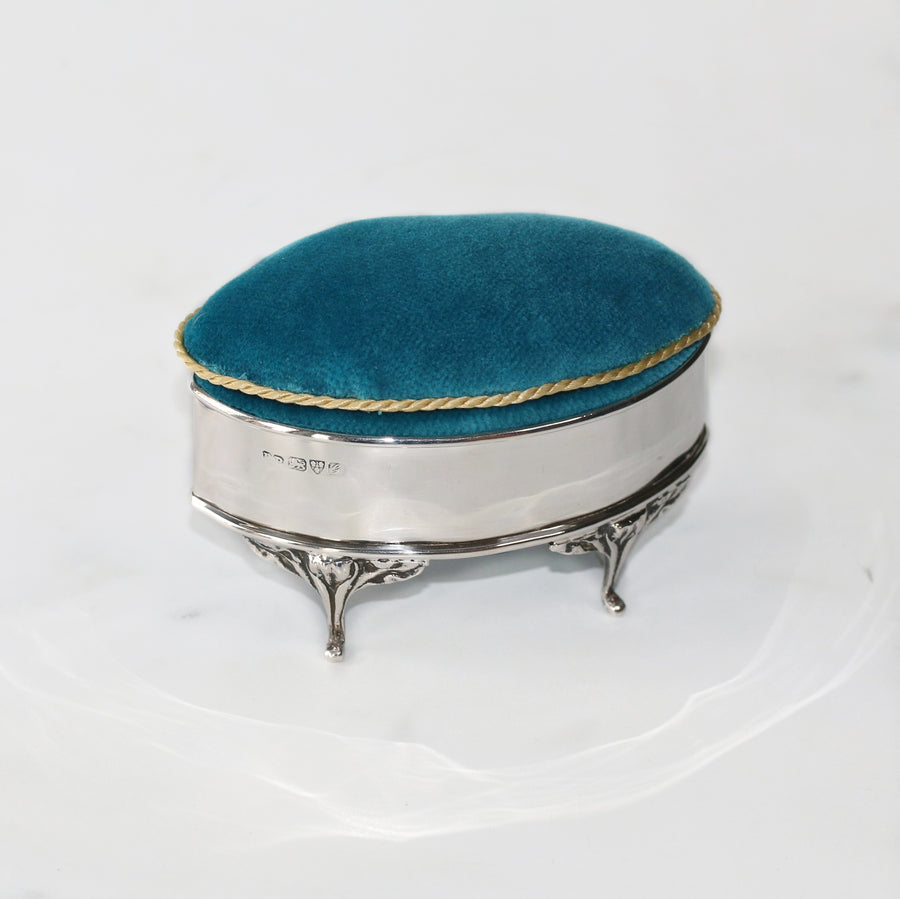 Chester 1907 Silver Pin Cushion and Trinket Box