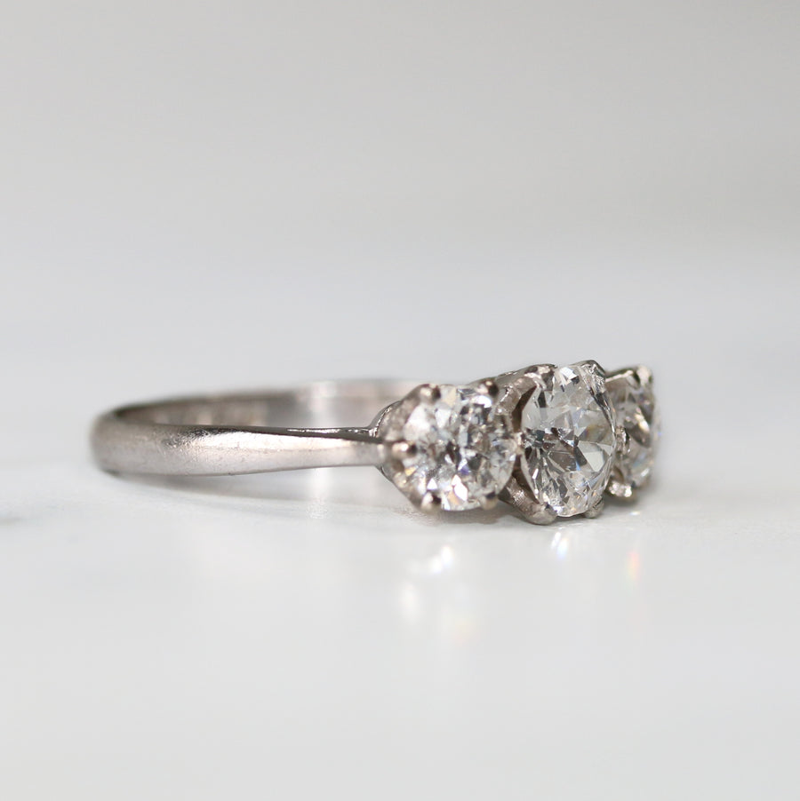 Platinum 1.89ct Diamond Three Stone Ring